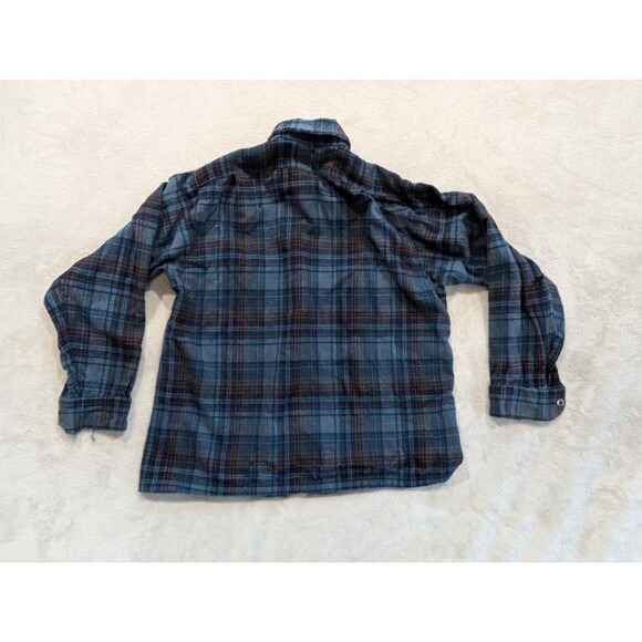 Pendleton Long Sleeve Button Front Shirt Blue Plaid Size Large Lot of 2 DAMAGED - Picture 11 of 16